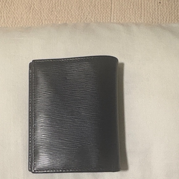 Prada Black Textured Unisex Leather BiFold Wallet. NWOT. No callouts - Picture 4 of 10